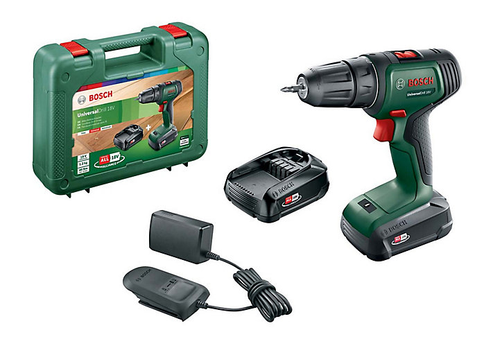 Perceuse visseuse sans fil Bosch Universaldrill 18V - 2x2Ah