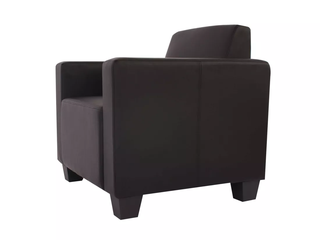 Fauteuil avec ottomane Moncalieri, noir
