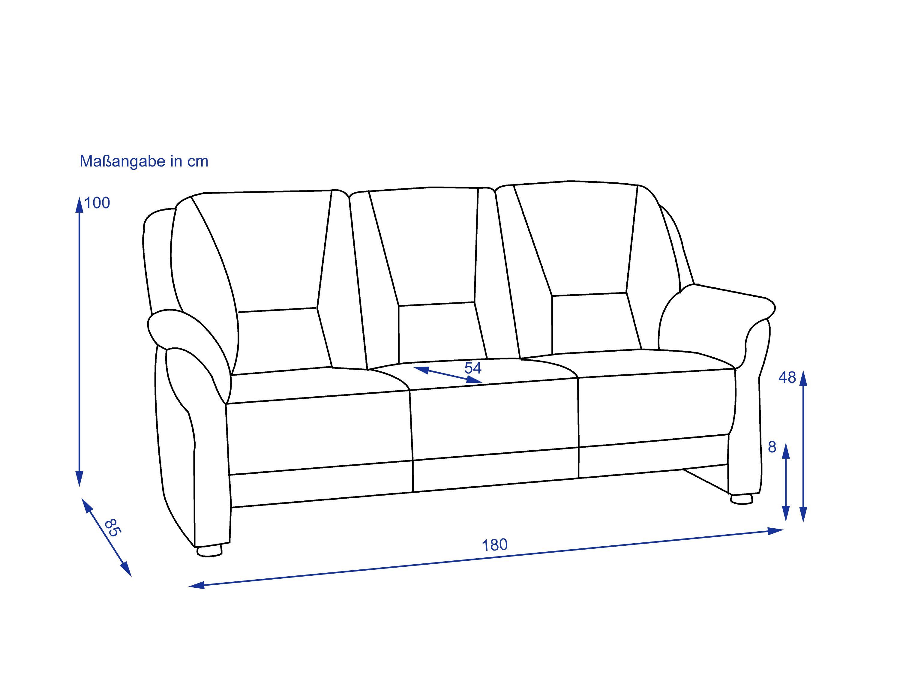 Sofa 3 Sitzer SP Palladion alu