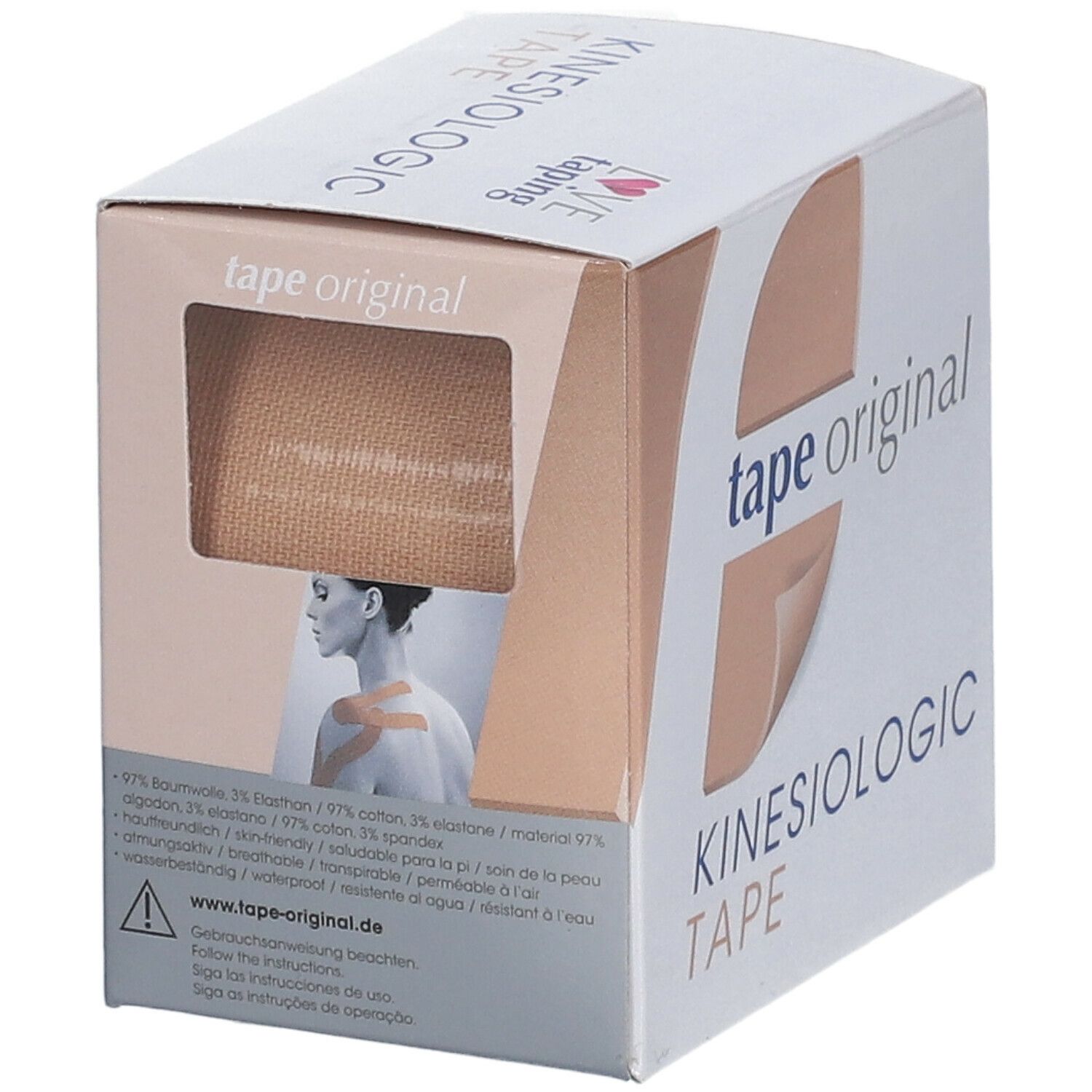 Kinesio tape original Kinesiologic Tape beige 5 cm x 5 m