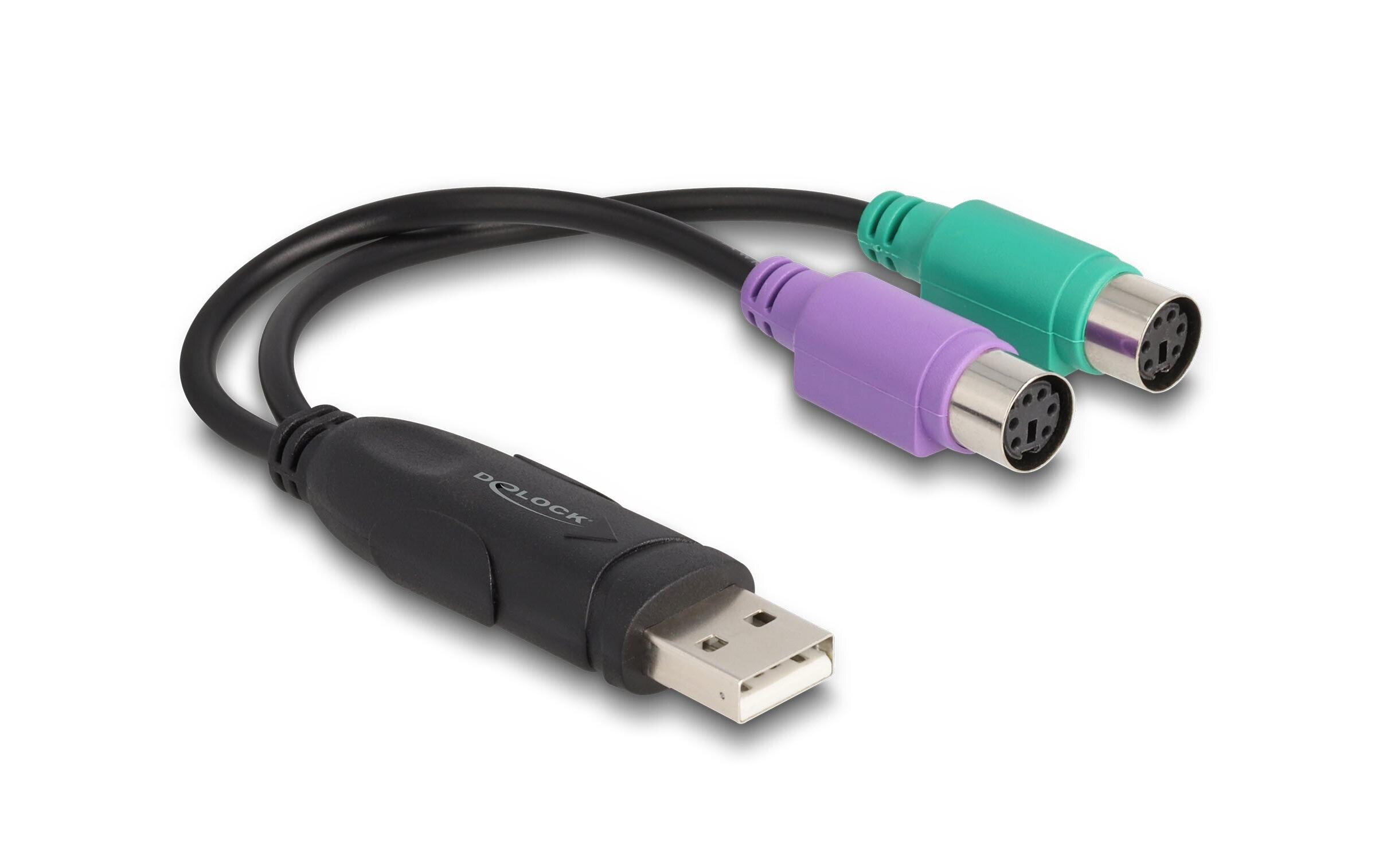 USB-Adapter USB-A Stecker - PS/2Delock USB zu PS/2 Adapter