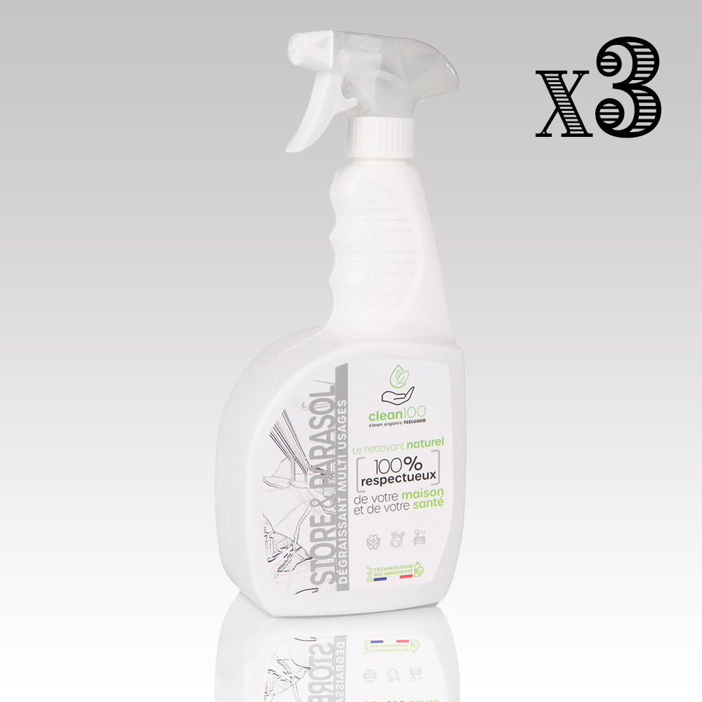 Nettoyant liquide spécial parasol - sprayer - 750ml - ecologique et hypoallergénique - stores, parasols, bâches, tentes, tissus - x3