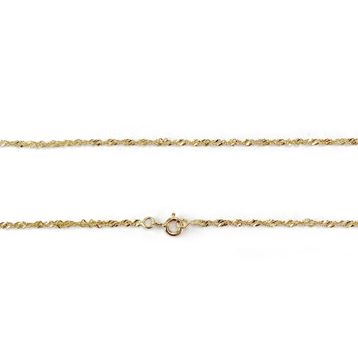 Chaine d'occasion or 750 jaune maille torsadée 46 cm