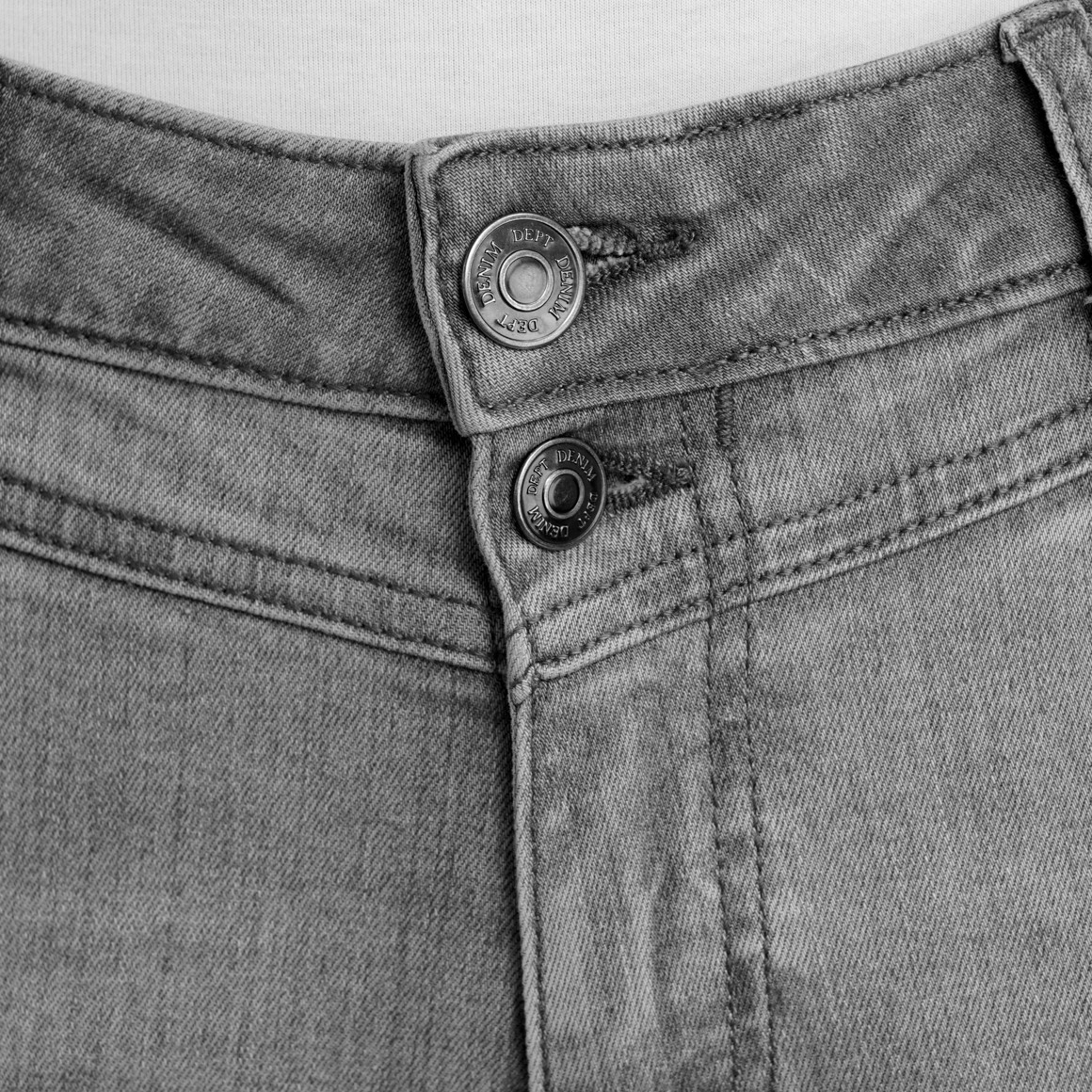 Gina Benotti Damen Slim-Jeans im Destroyed-Look grau