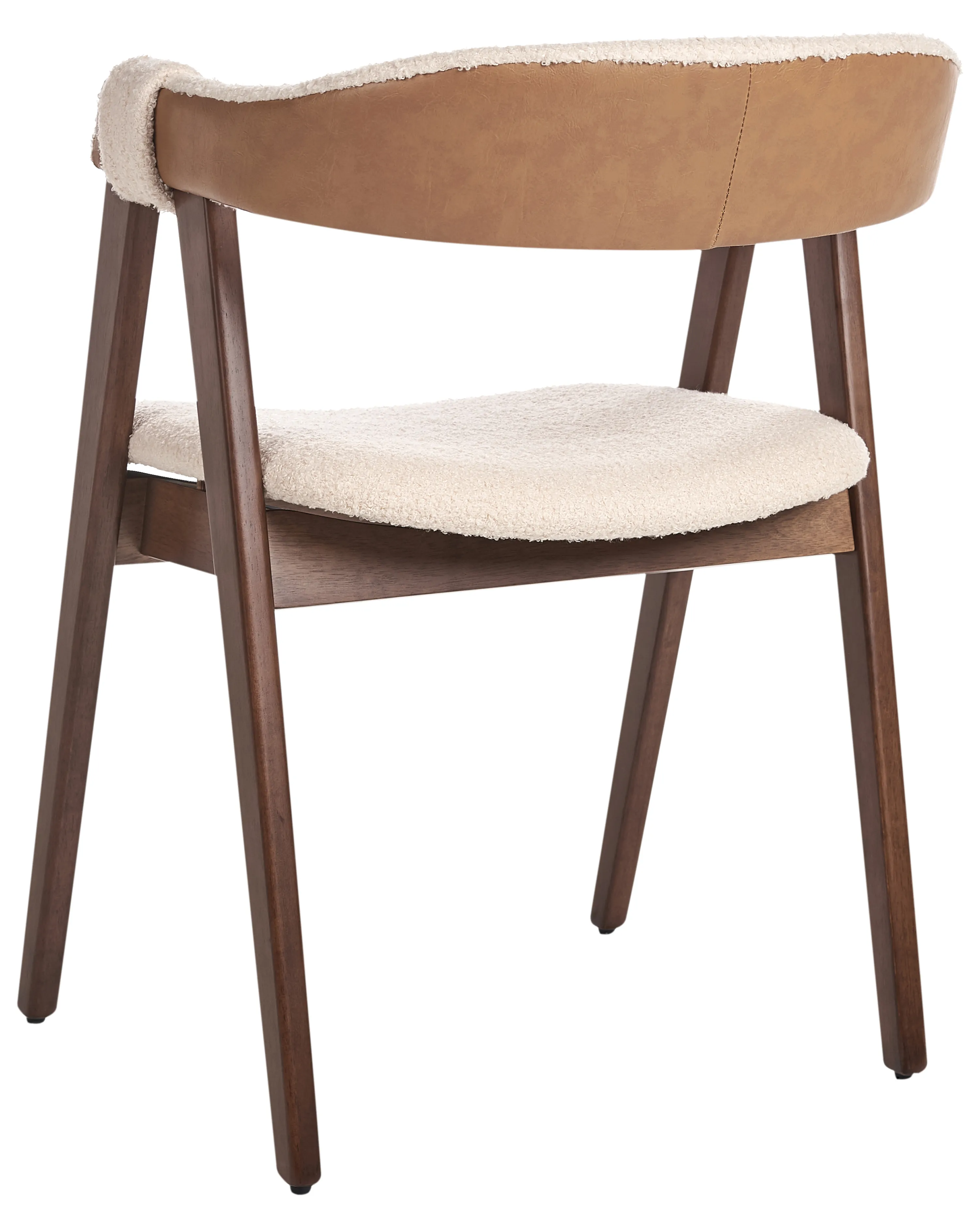 Set van 2 eetkamerstoelen DAY Bouclé Donkerbruin/beige