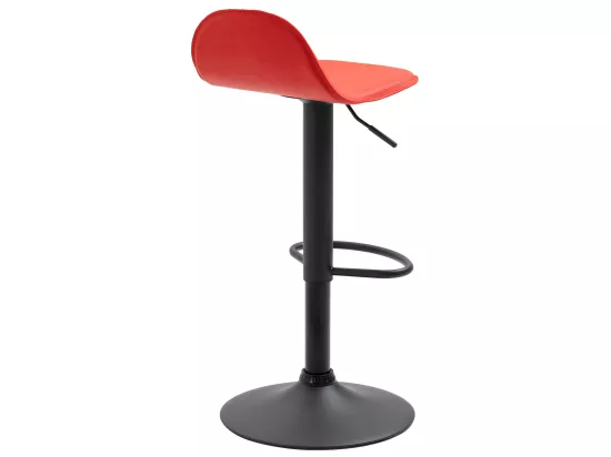 Lot de 2 Tabouret de bar - Similicuir & Métal - Rouge - Lana V2