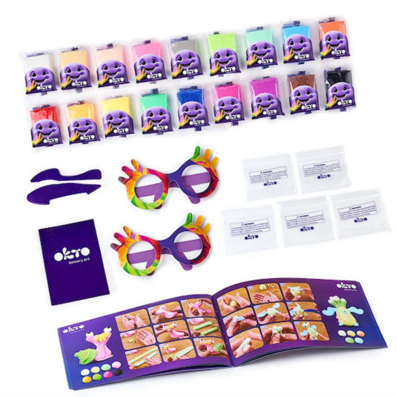 Okto 18 colors Set with air clay
