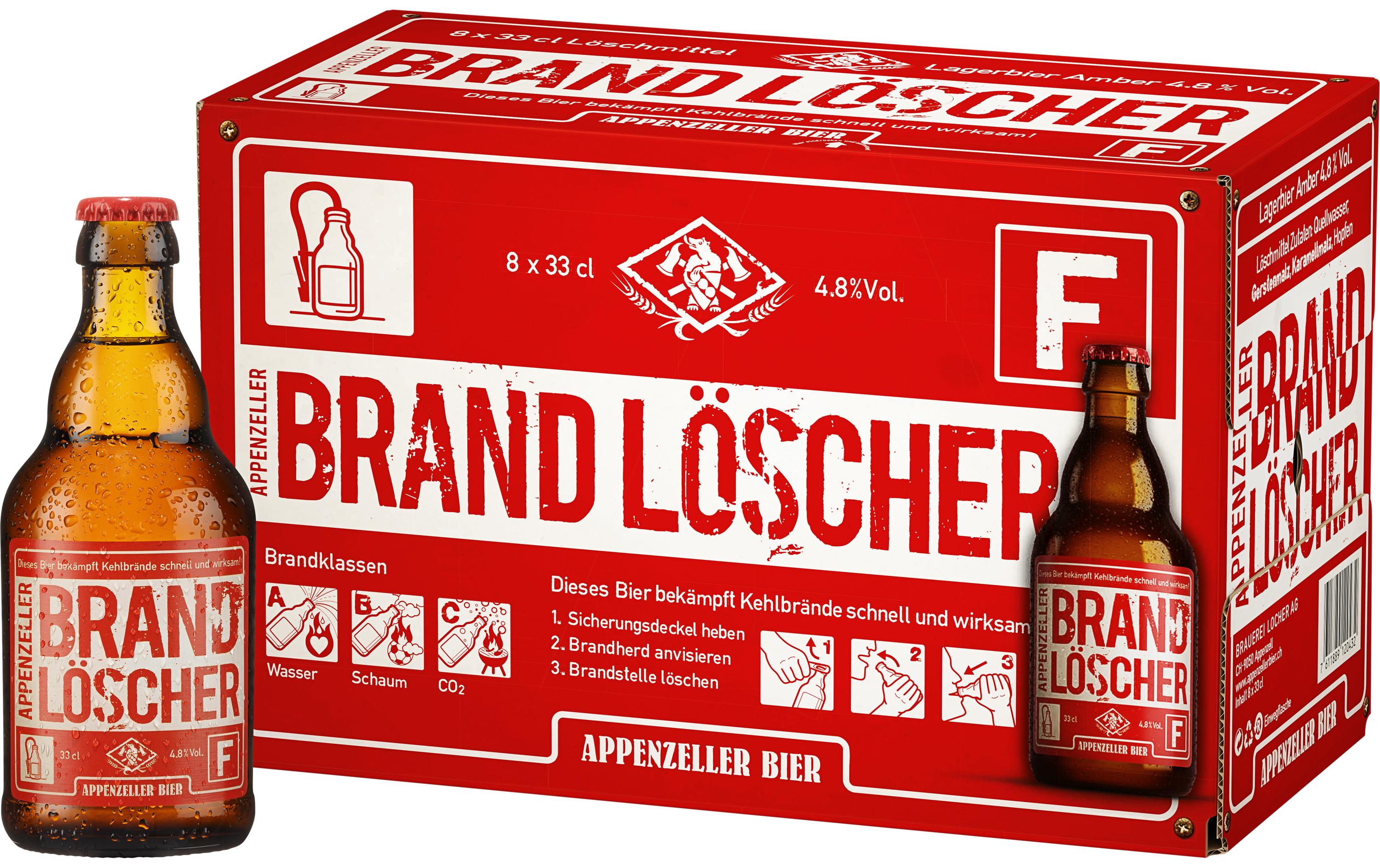 Bier Brandlöscher 8 x 0.33 lLagerbier