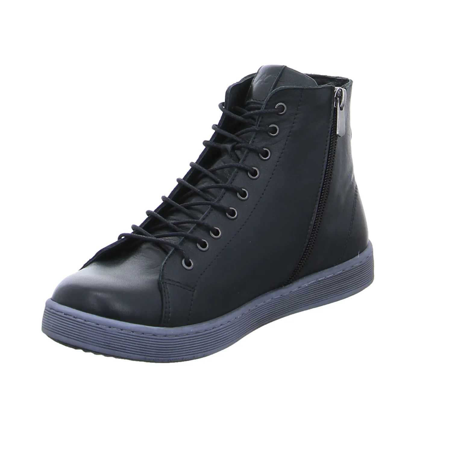 ANDREA CONTI Mid Cut Sneaker Schwarz Leder  mit Wechselfussbett