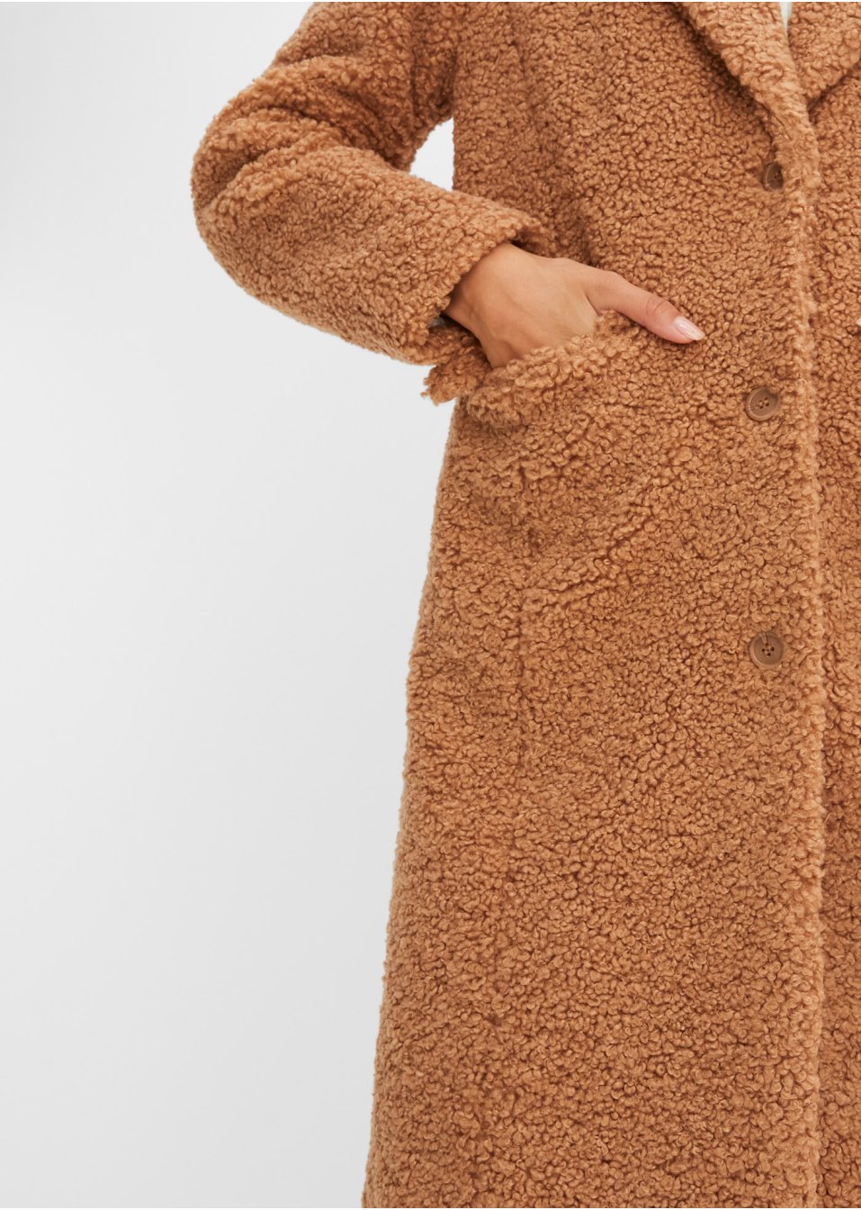 Manteau en maille bouclée