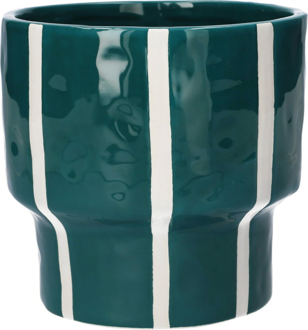 Duif bloempot Ariona blauw / wit D 15 H 14,8 cm