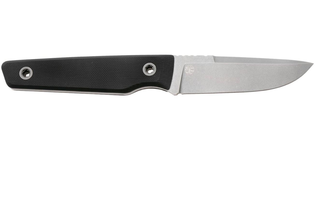 Big Idea Design USA Signal USA-SGN-BLC-NITROV, Stonewashed Nitro-V, Black G10 vaststaand mes
