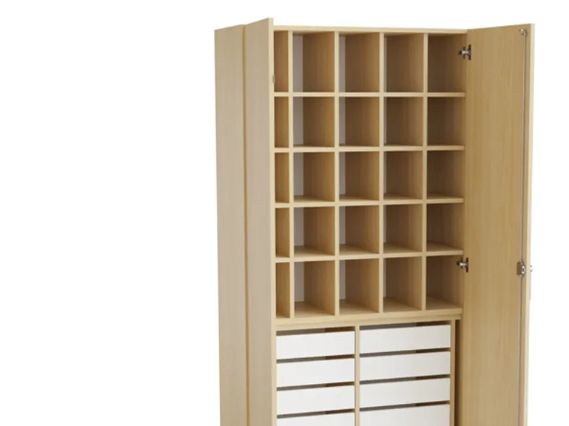 Mora Syskab 2100x1000x470mm grå laminat