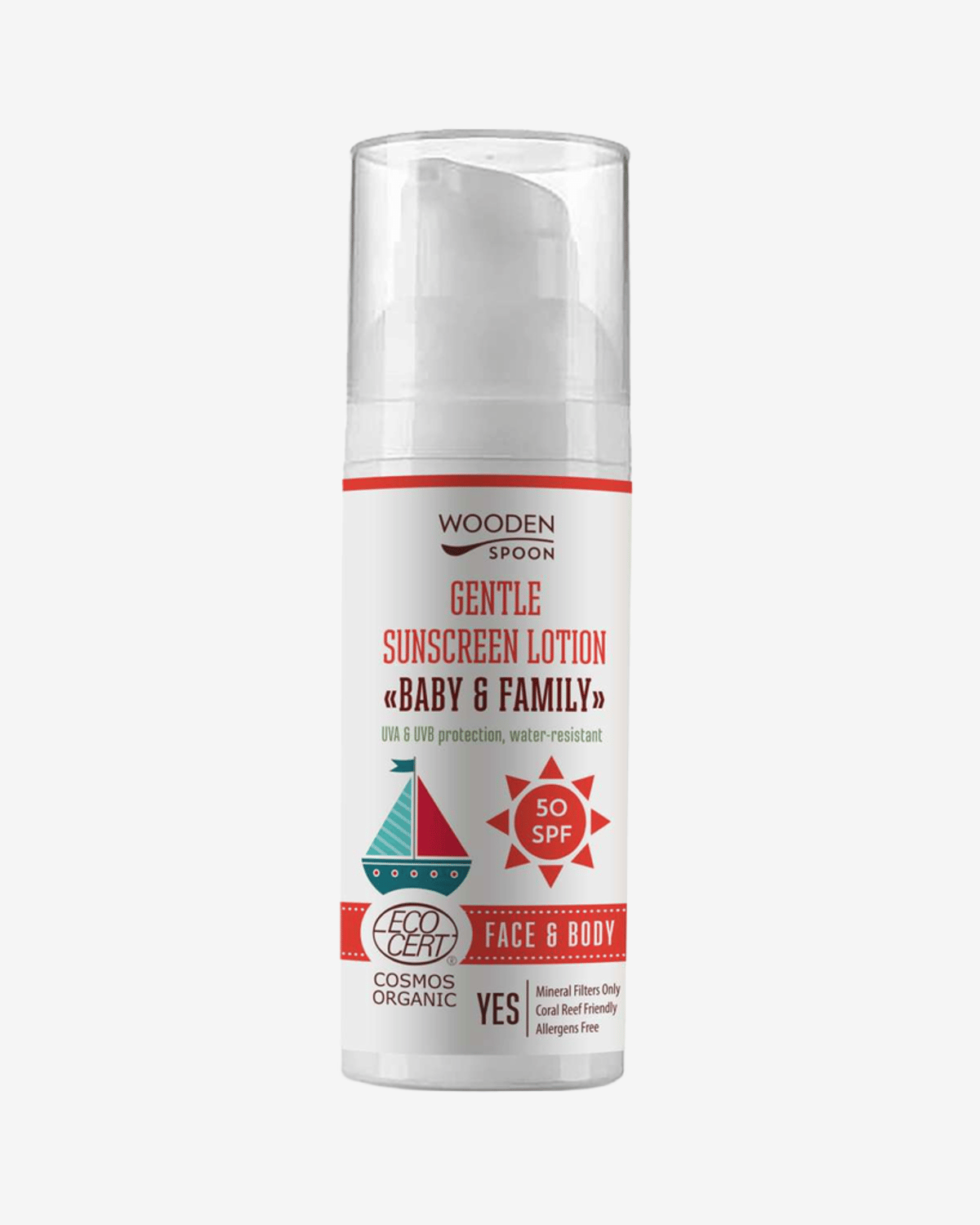 Solkrem Baby & Family SPF50 – Mineral, 100% Naturlig – Trygg for Nyfødt | 50ml