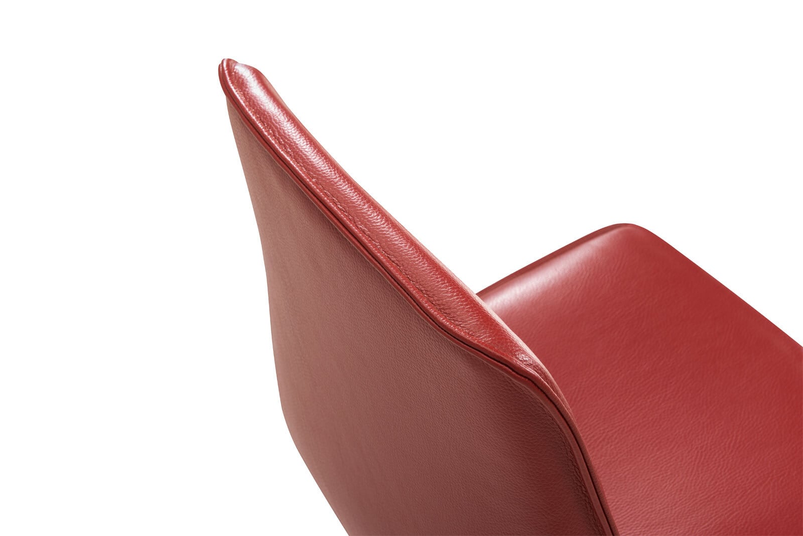vito Stuhl JETTE Lederbezug Soleda rot/schwarz