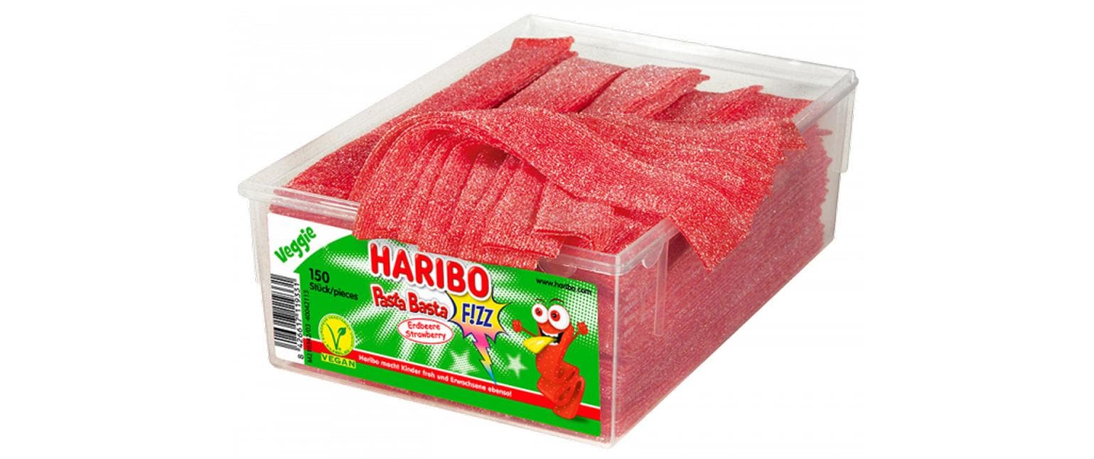 Gummibonbons Veggie Pasta Basta Erdbeer 150 StückGezuckerte Fruchtgummis