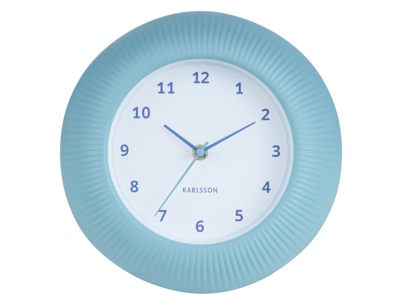 Wall Clock Tender Rib KA6048BL Misty blue