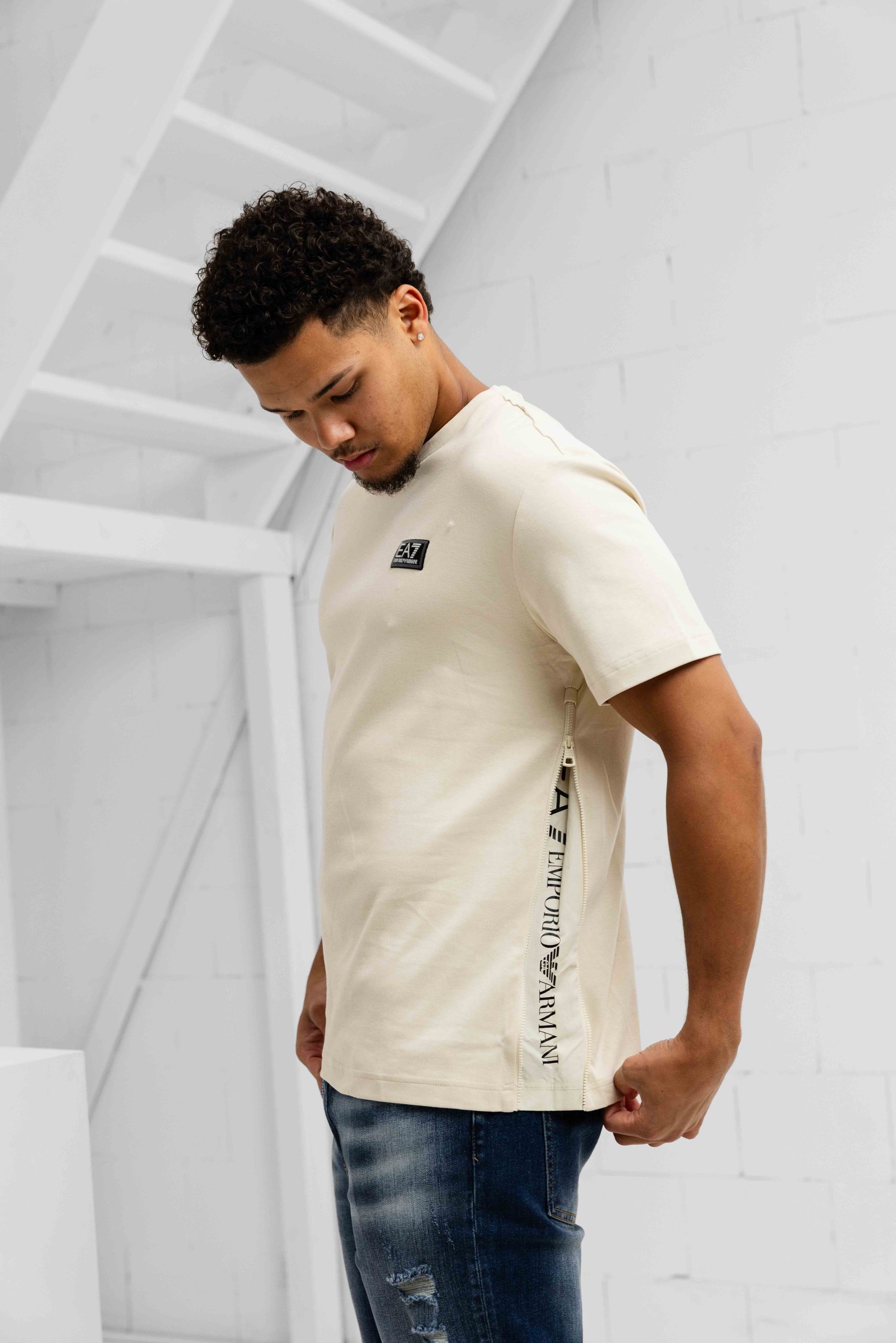 EA7 Emporio Armani 7M000516 T-Shirt Heren Beige
