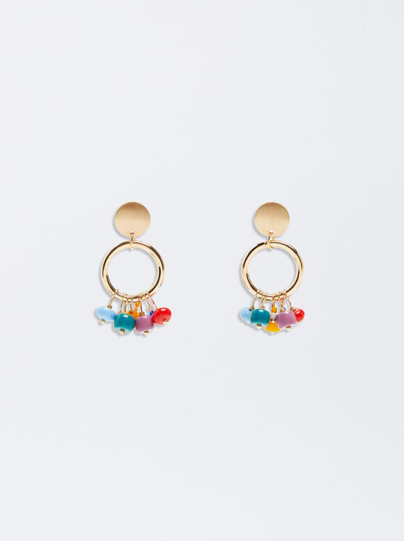 Pendientes Con Abalorios - Multicor