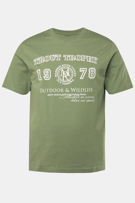 John F. Gee T-Shirt, Halbarm, großer Print, bis 84/86