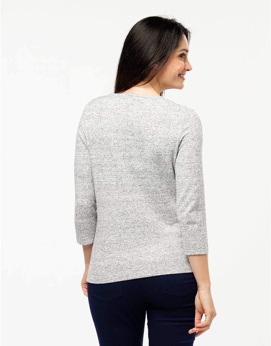 T-shirt gris chiné LOVE