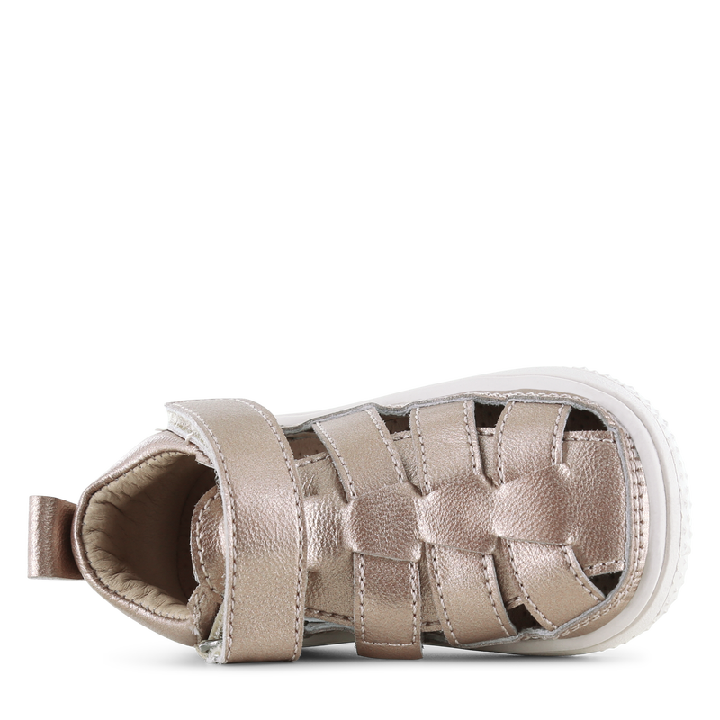 Shoesme roségouden sandaaltje Metallic, Microleer | Meisjes schoenen