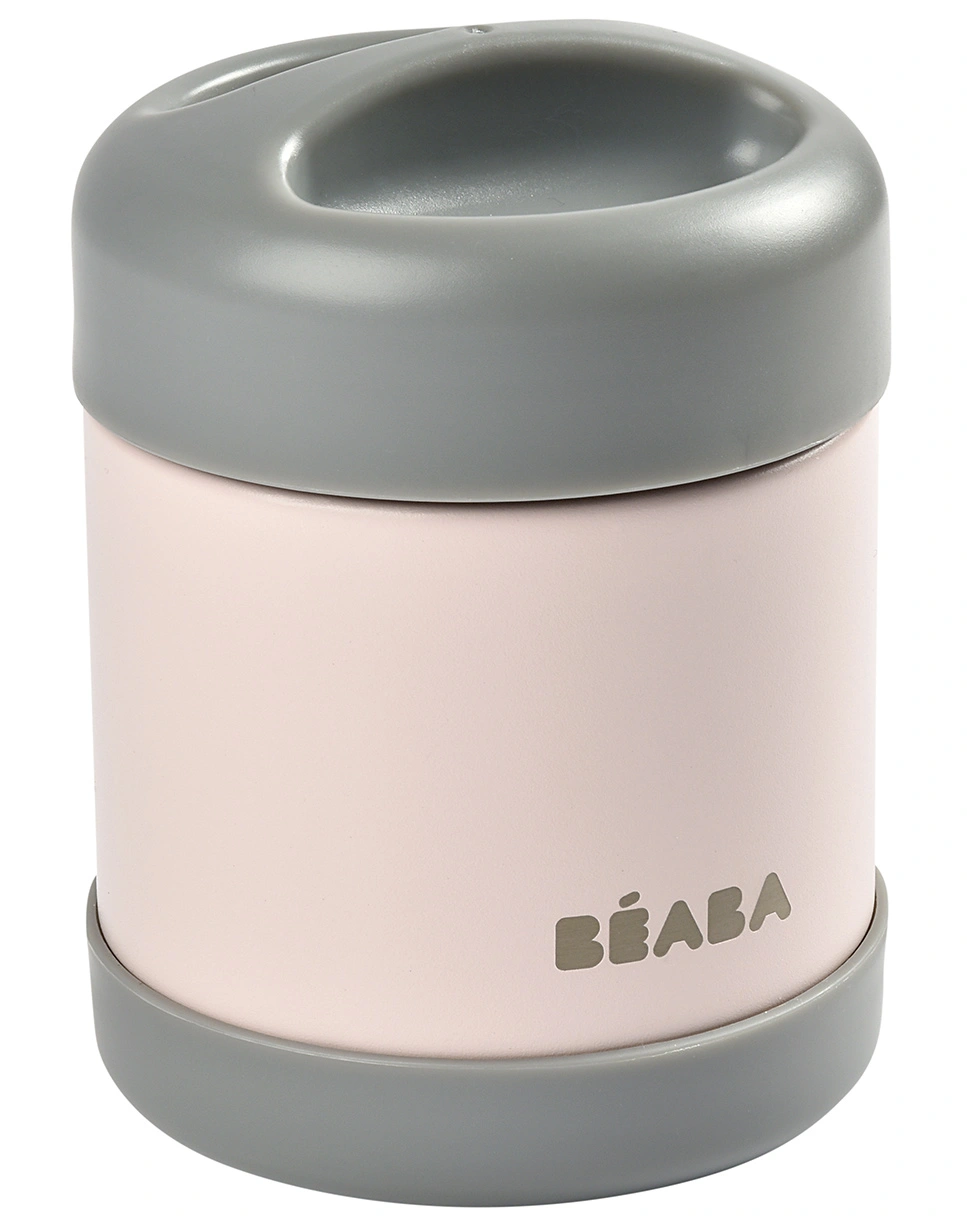 Edelstahl-Thermobehälter LUNCH (0,3L) dark grey/light pink