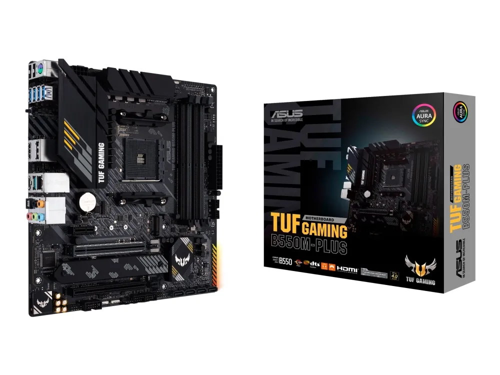 [OUTLET] - ASUS TUF GAMING B550M-PLUS - Bundkort - micro ATX - Socket AM4 - AMD B550 Chipset - USB-C Gen2, USB 3.2 Gen 1, USB 3.2 Gen 2 - 2.5 Gigabit LAN - onboard grafik (CPU påkrævet) - HD Audio (8-kanaler)