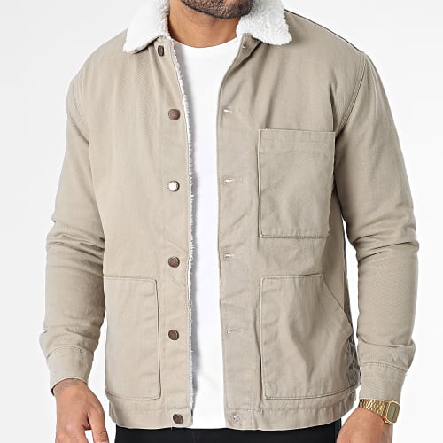 Veste Jean Col Mouton 604-9 Beige