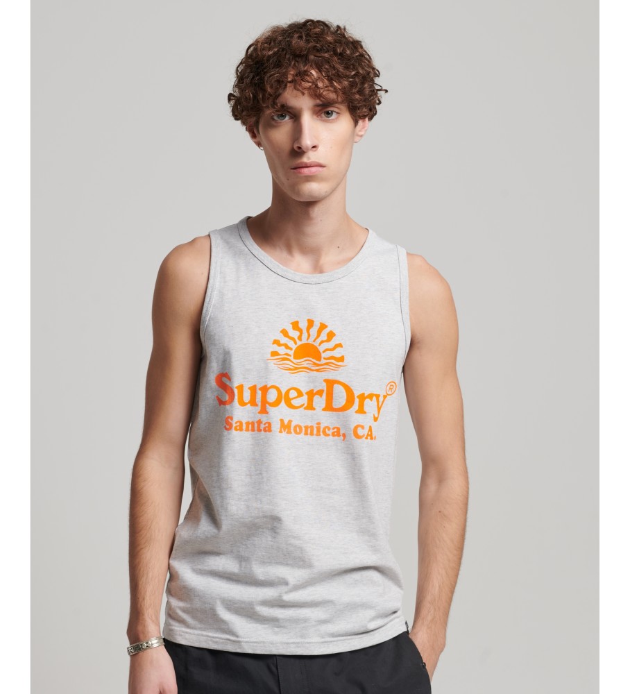 Regata Superdry Vintage Venue Cinza Neon
