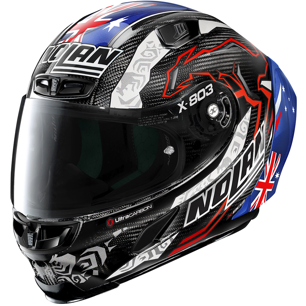 X-lite - Casque X-803 RS Ultra Carbon Replica Casey Stoner 10th Anniversary Noir / Bleu / Rouge