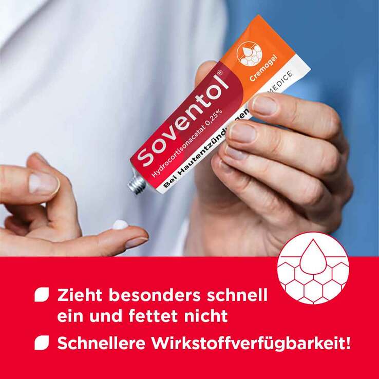 Soventol® Hydrocortisonacetat 0,25% Cremogel bei Hautentzündungen, 50 g
