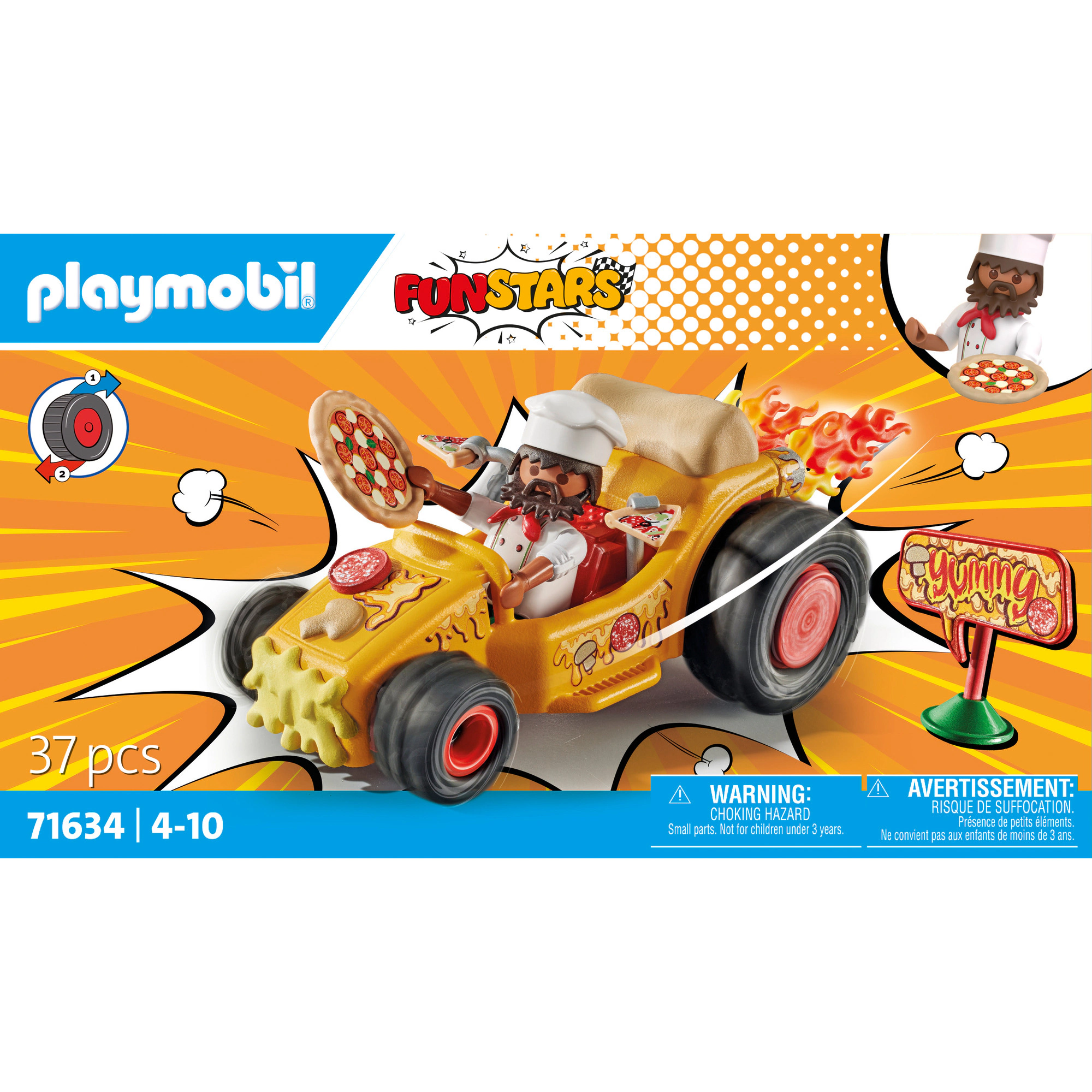 PLAYMOBIL Konstruktionsspielzeug Funstars Rasende Pizza