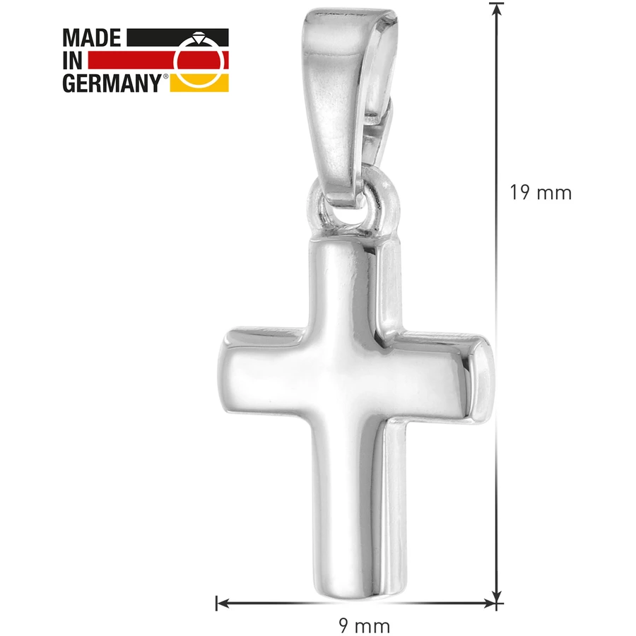 trendor Kinder-Halskette mit Kreuz-Anhänger 925 Silber silver