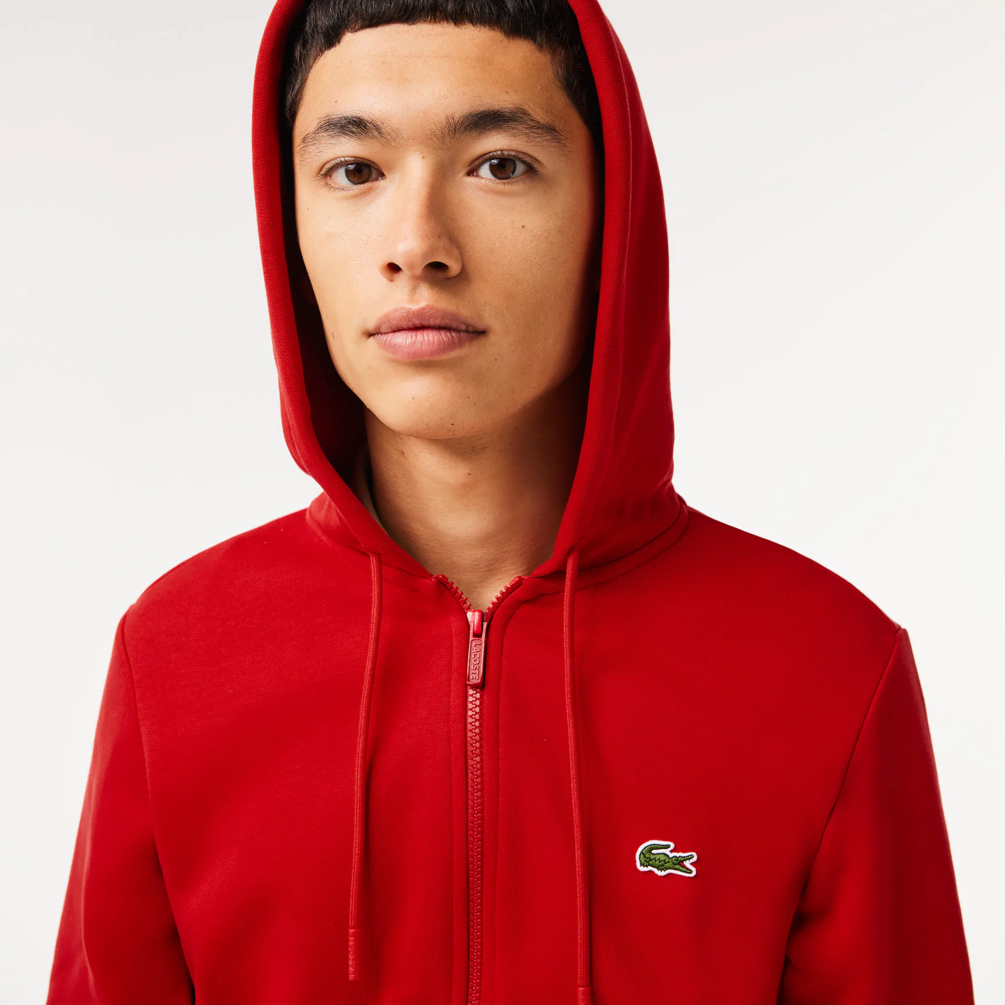 HERREN LACOSTE SWEAT-JACKE MIT KÄNGURUTASCHE AUS FLEECE Sweatshirts - Rot - Lacoste - Herren