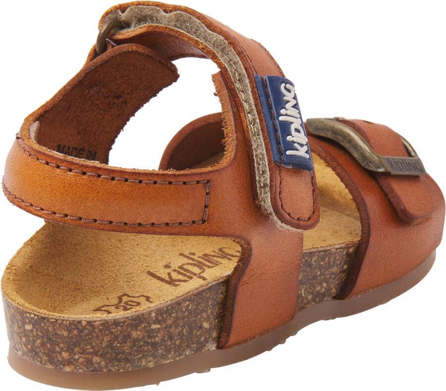Kipling Fabio leren sandalen cognac Bruin Jongens Leer Effen 25