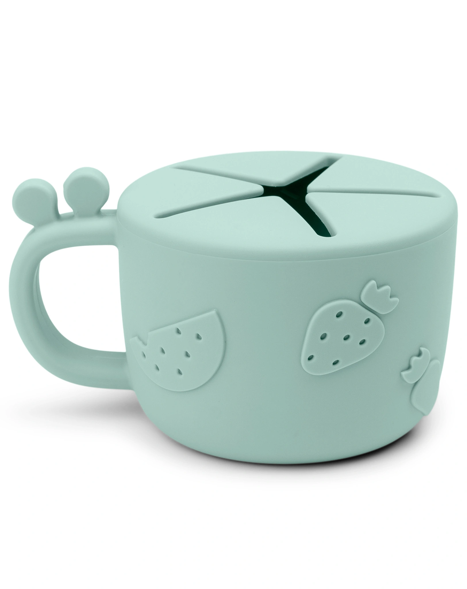 Silikon-Snackbecher PEEKABOO - RAFFI in blau