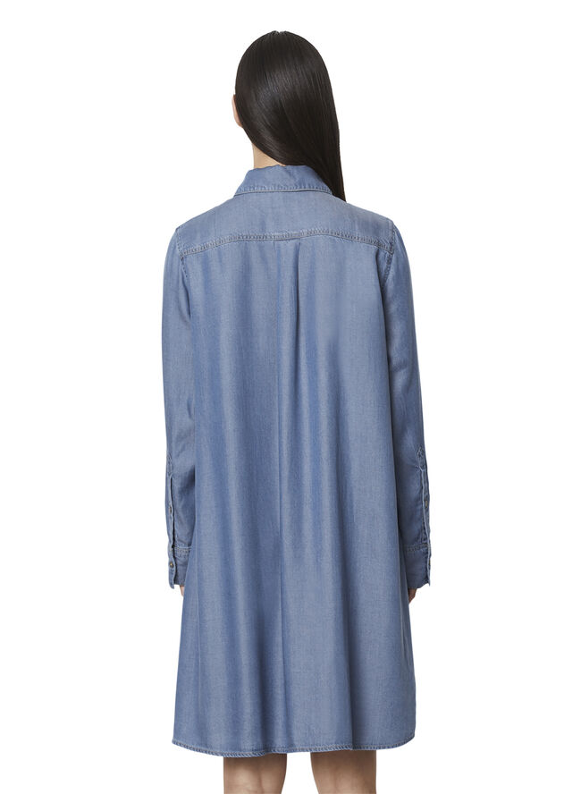 Marc O’Polo Dress, shirt dress, H-line, long sl Washed sky