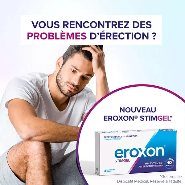 Eroxon Stimgel Gel Estimulante para Disfunção Erétil, 4 ampolas de dose única