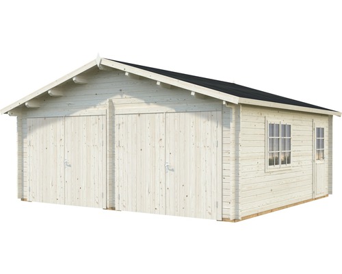 Dubbele garage Palmako Roger, 28,4 m², met houten deuren, 575 x 510 cm, dompelgegrond
