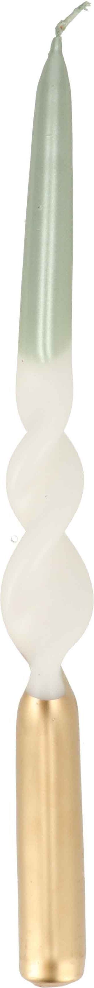 dinerkaars Duo Dip Swirl groen / goud 10 uur D 2 H 30 cm