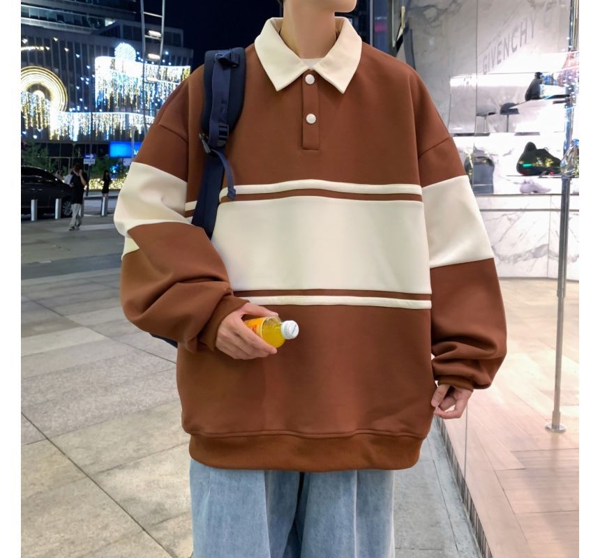Lingaris - Tweekleurige polosweater