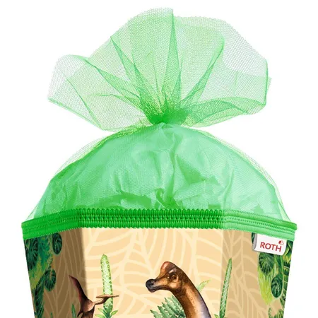 Roth Motiv-Schultüte, Veganosaurus, 85cm, eckig, Rot(h)-Spitze, Tüllverschluss