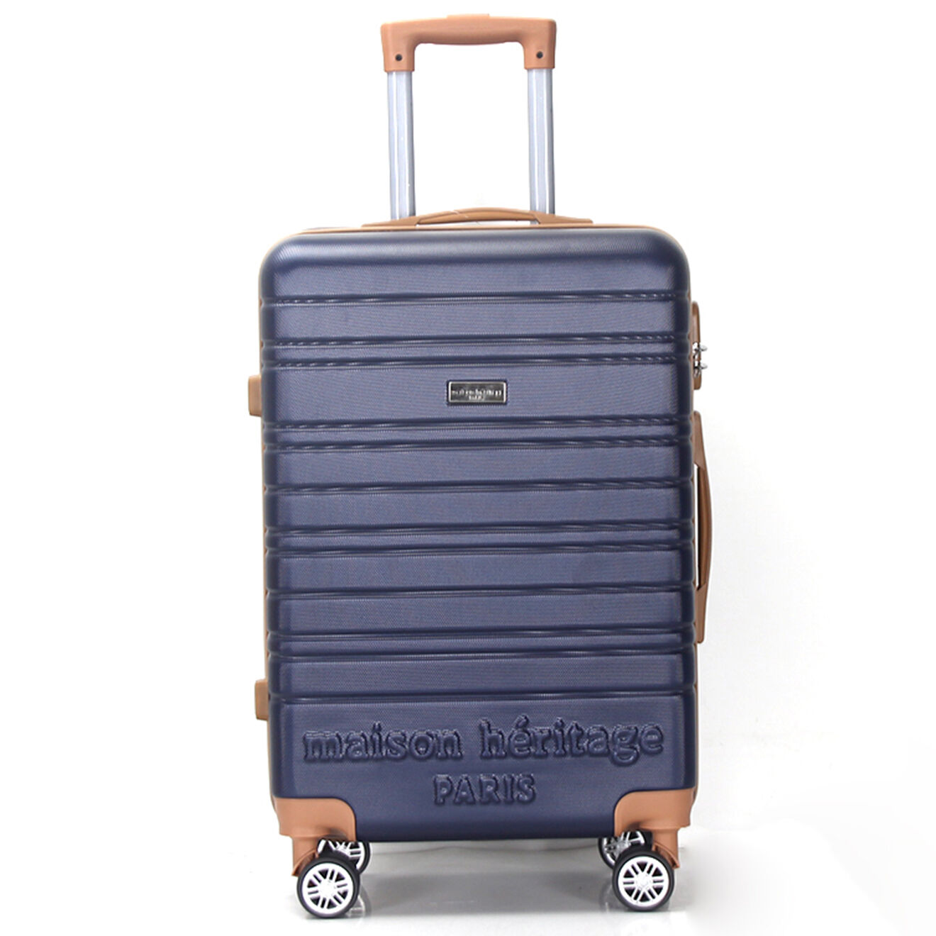 Maison Héritage Valise Cabine 4 roues doubles Madeleine 50 cm bleu marine