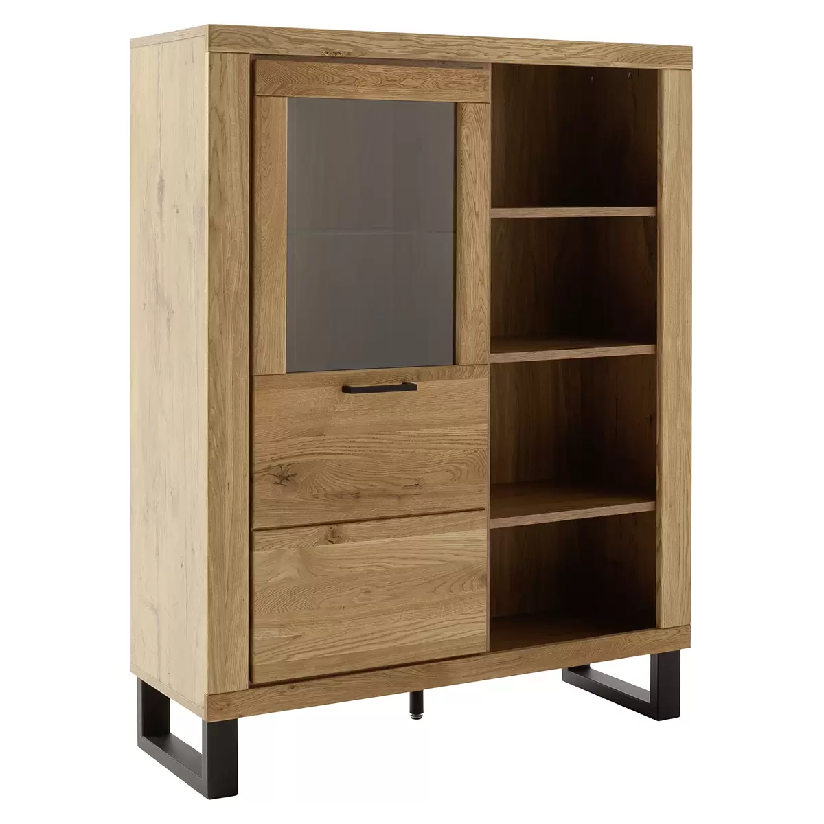 Highboard Kambo Eiche,schwarz