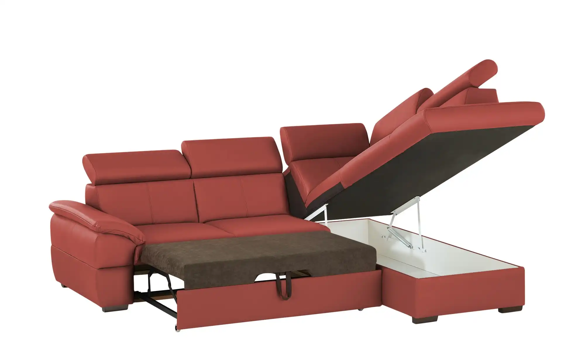 uno Ecksofa aus Echtleder Town