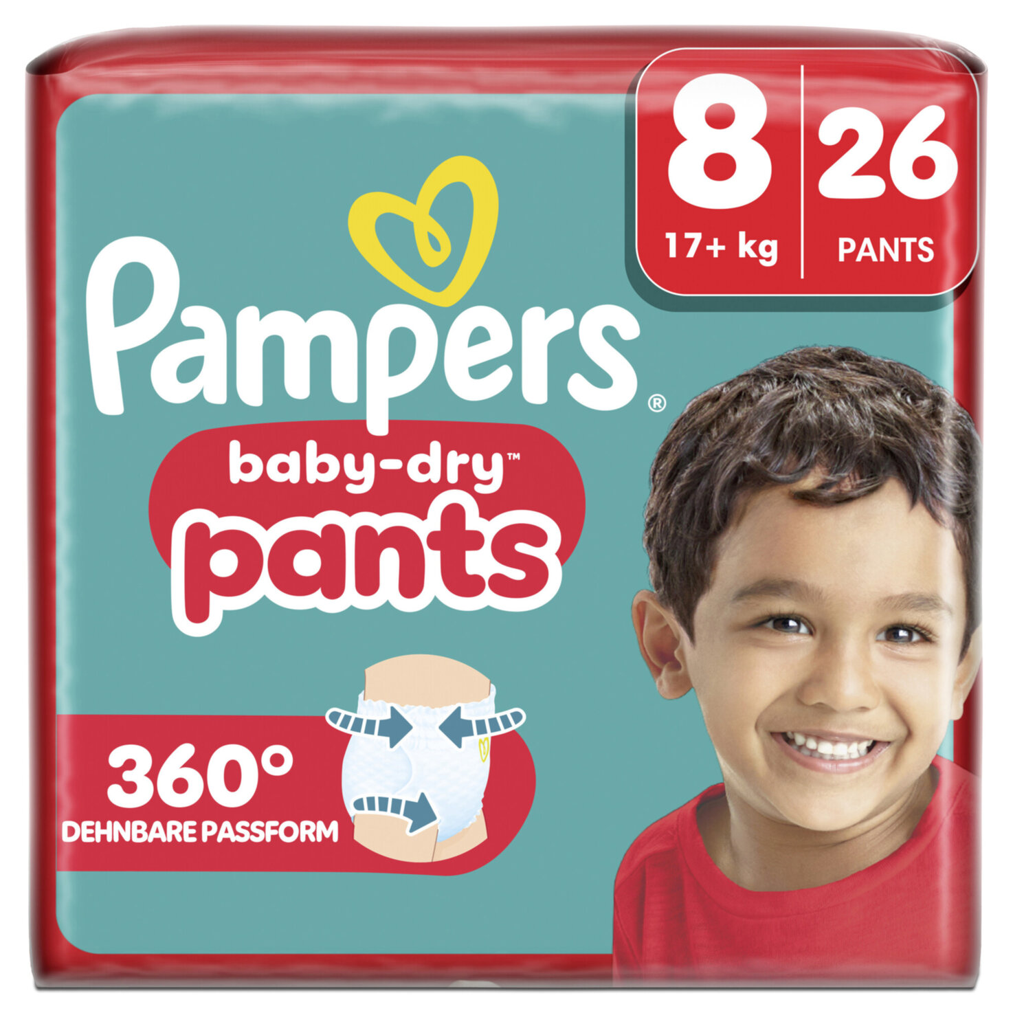 Pampers Baby Dry Pants Grösse 8 Extra Large 17+kg 26 Stück