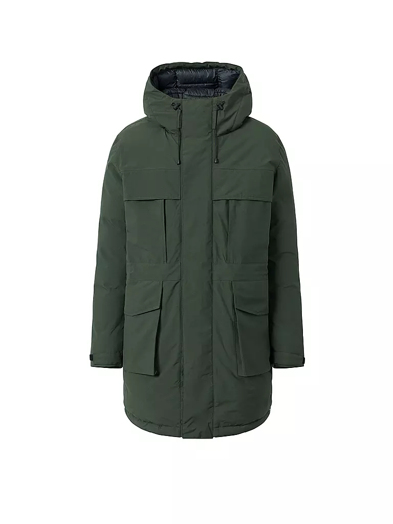 KNOWLEDGE COTTON APPAREL Parka APEX CANVAS dunkelgrün