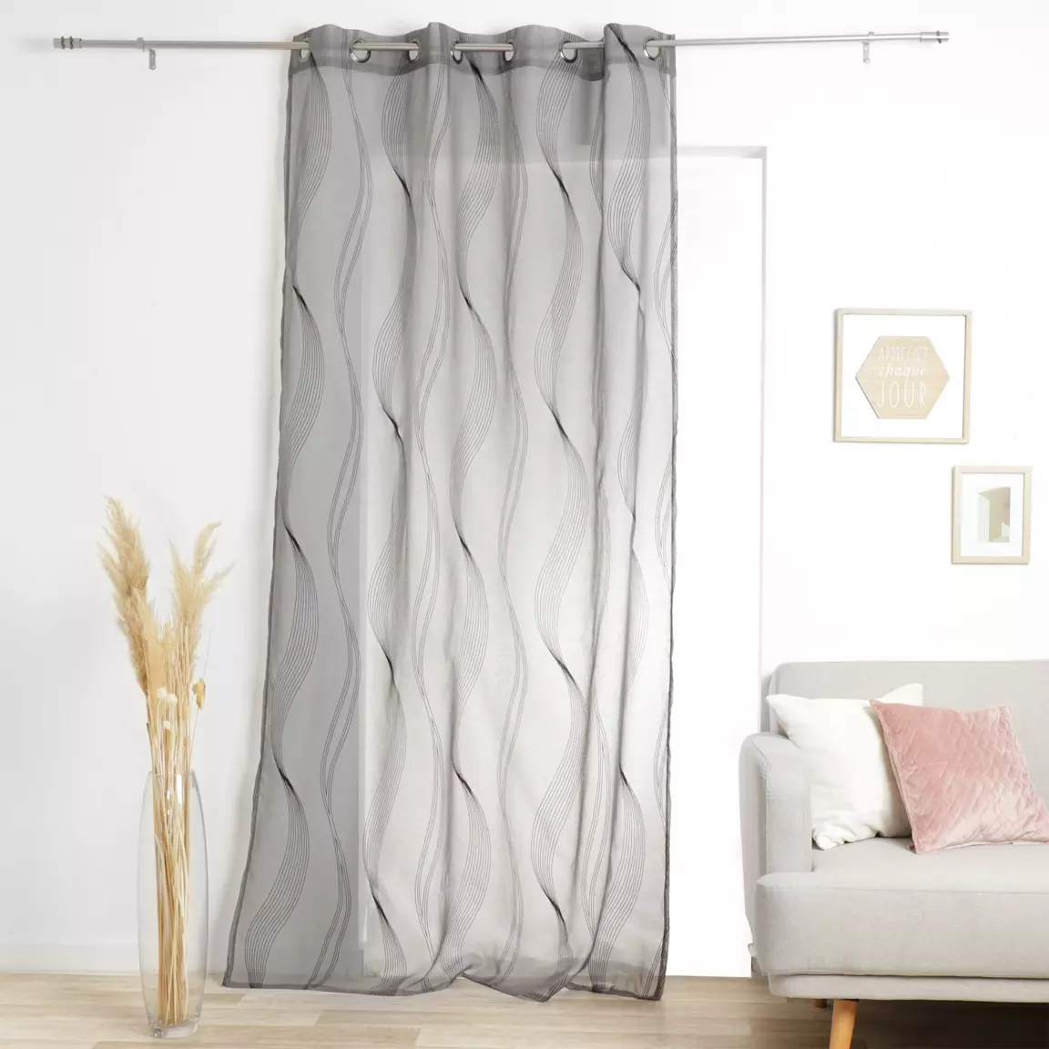 Voilage œillets (135 x 240 cm) Essaouira Anthracite