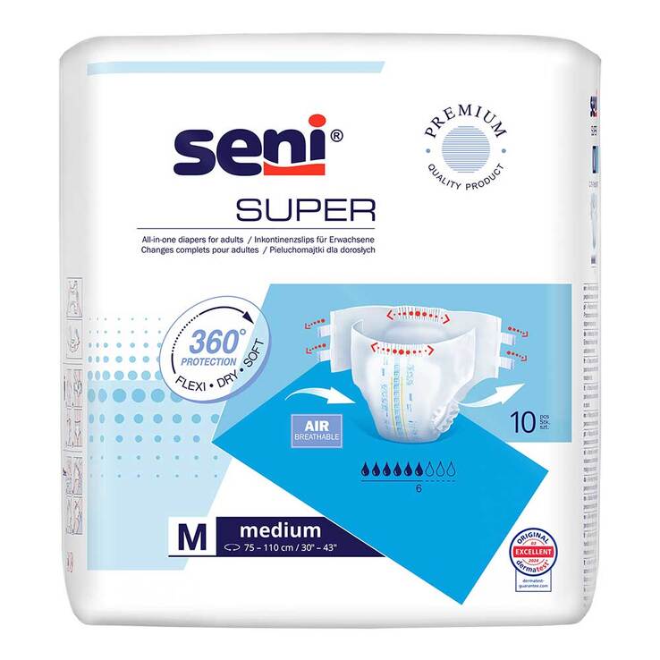 Super Seni Größe 2 medium Windelhosen für Erwachsene, 10 St